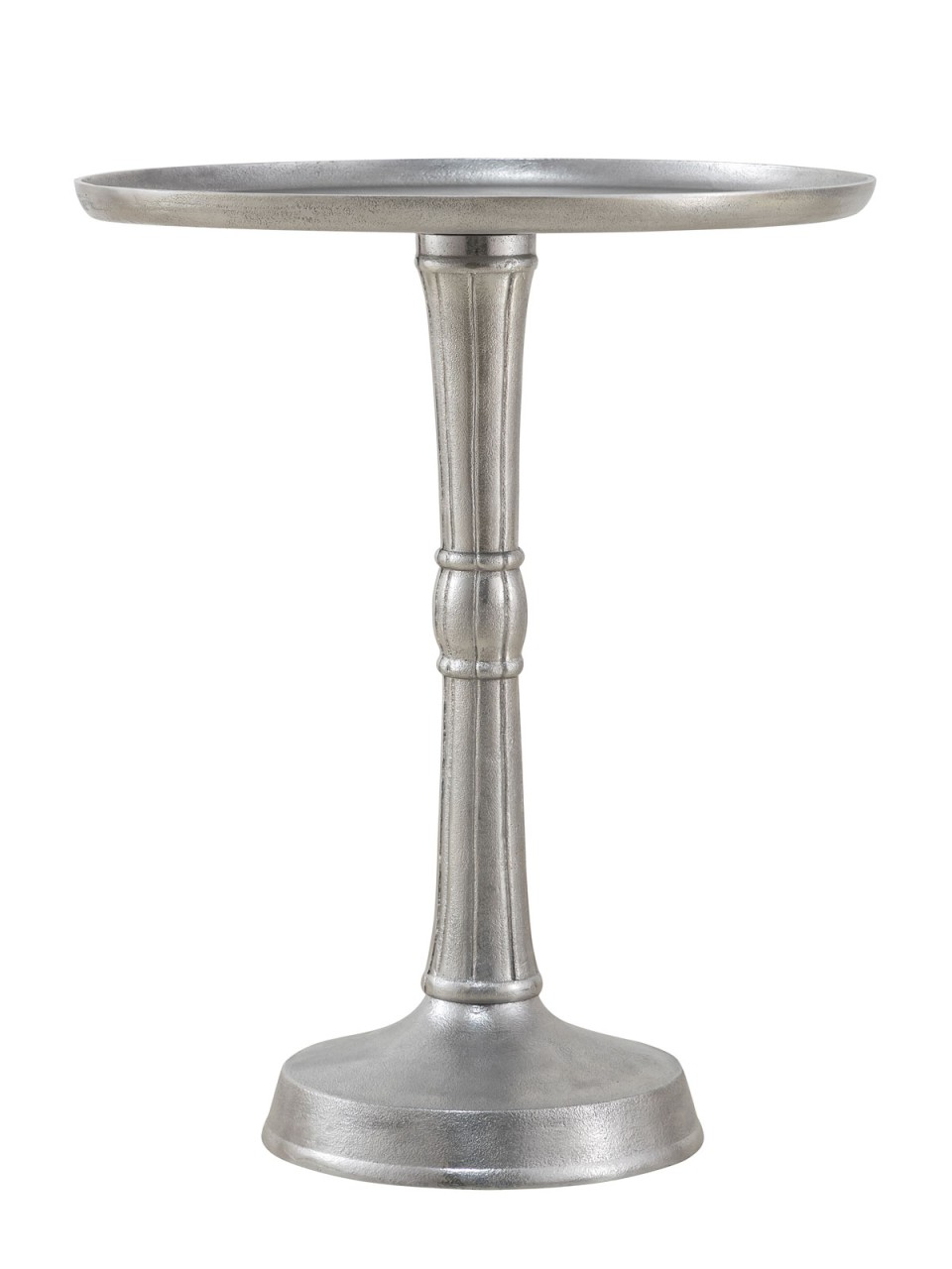 Beistelltisch Metall rund ø 44x53 cm 2-teilig Dekotisch Adlon mit Design Mittelfuß Aluminium
