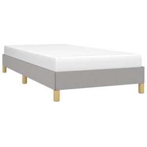 vidaXL Bettgestell ohne Matratze Hellgrau 90x190 cm Stoff