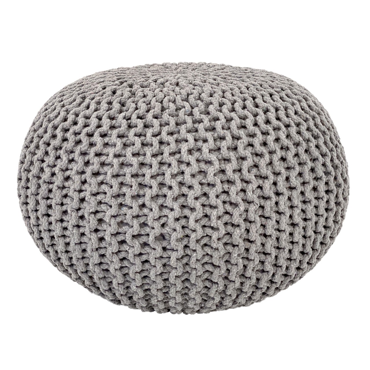 Pouf Ø 55 H 37 H 37 Strickhocker Sitzpouf Bodenkissen nachhaltig Pouf Ø 55 H 37 H 37 Strickhocker Sitzpouf Bodenkissen nachhaltig