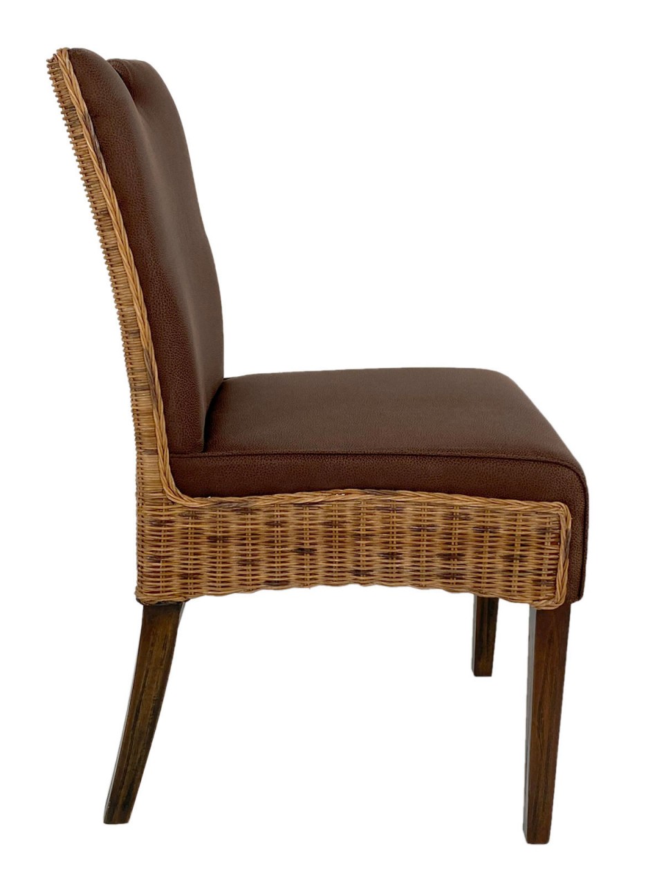 Rattanstühle Esszimmer Stühle Set 6 Stück Wintergarten Stühle Bilbao Polsterstühle prairie brown