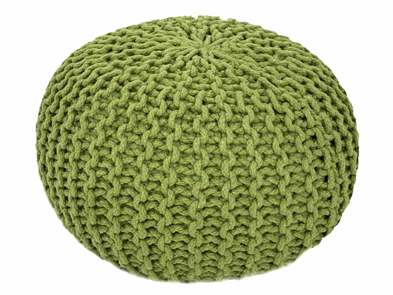 Sitzhocker Pouf SET 2 Stück Ø 55 cm H 37 cm Strickhocker Bodenkissen Grobstrick-Optik nachhaltig Sitzhocker Pouf SET 2 Stück Ø 55 cm H 37 cm Strickhocker Bodenkissen Grobstrick-Optik nachhaltig