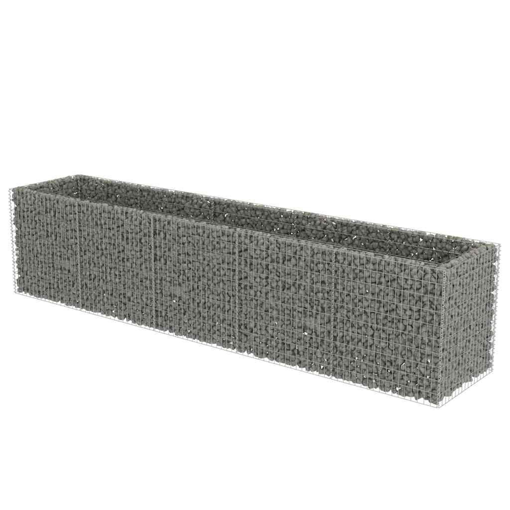 vidaXL Gabionen-Hochbeet Verzinkter Stahl 450×90×100 cm