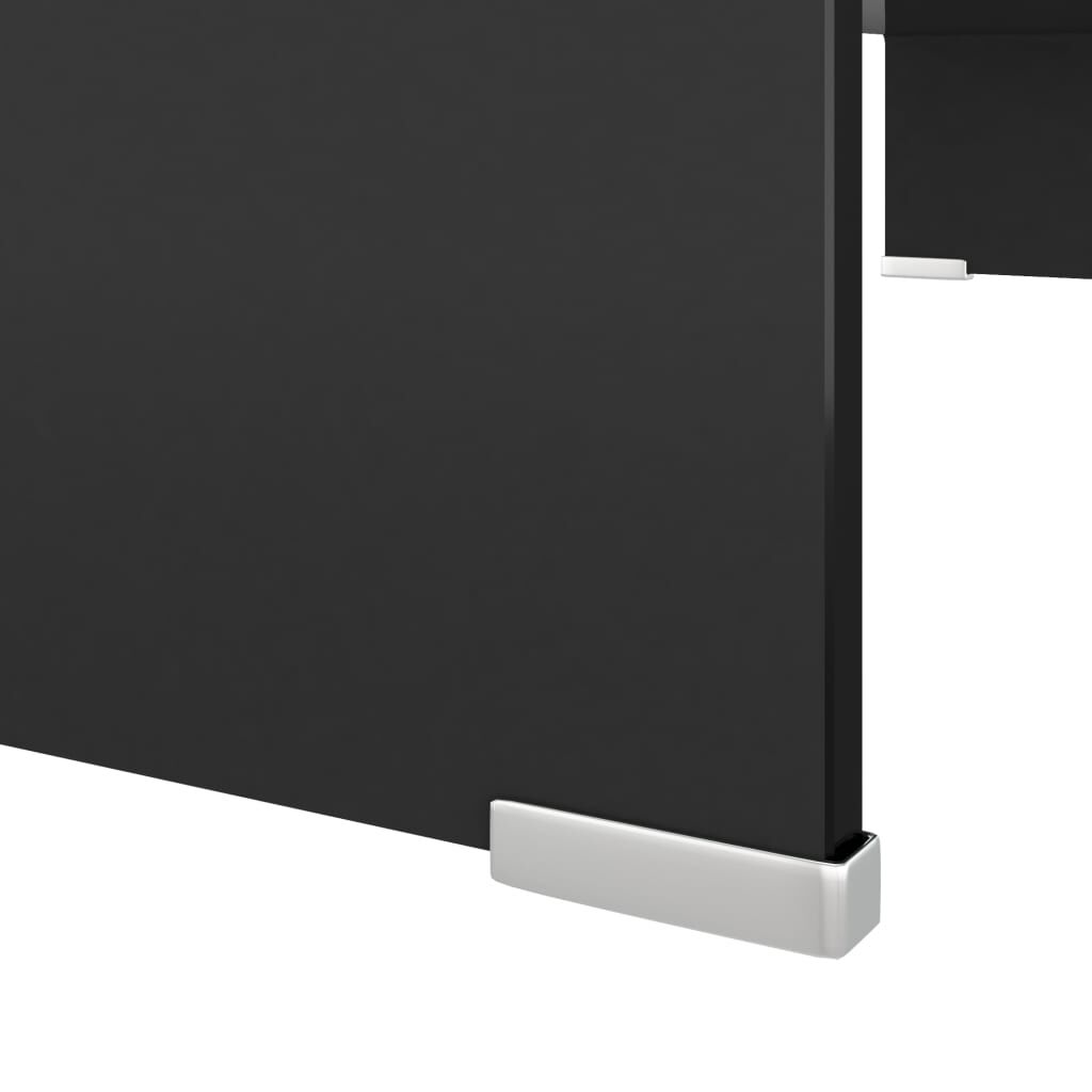 TV Tisch Glas Schwarz 80x30x13 cm ideal als Bildschirmständer oder Erhöhung
