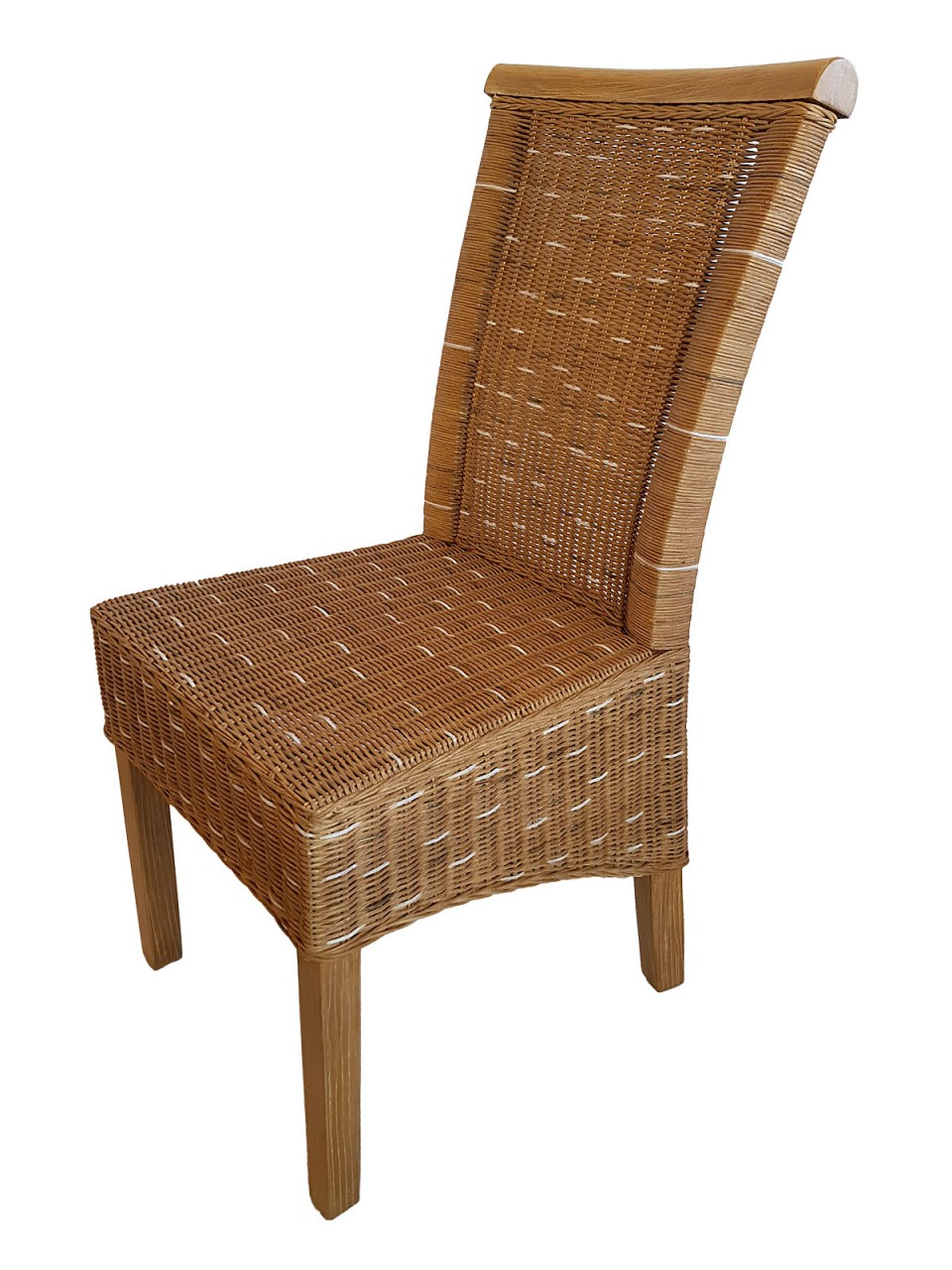 Esszimmer Stühle Set 4 Stück Rattanstühle Esstisch Stühle Perth braun Korbstühle