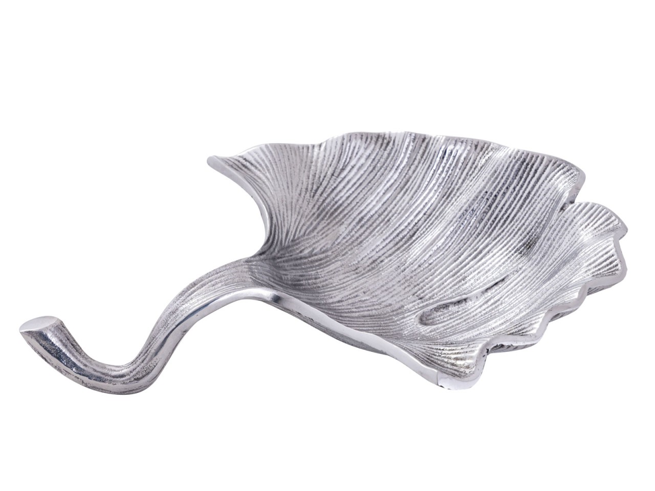 Dekoschale Schale Aluminium Ginkgo groß gold o. silber Blattschale