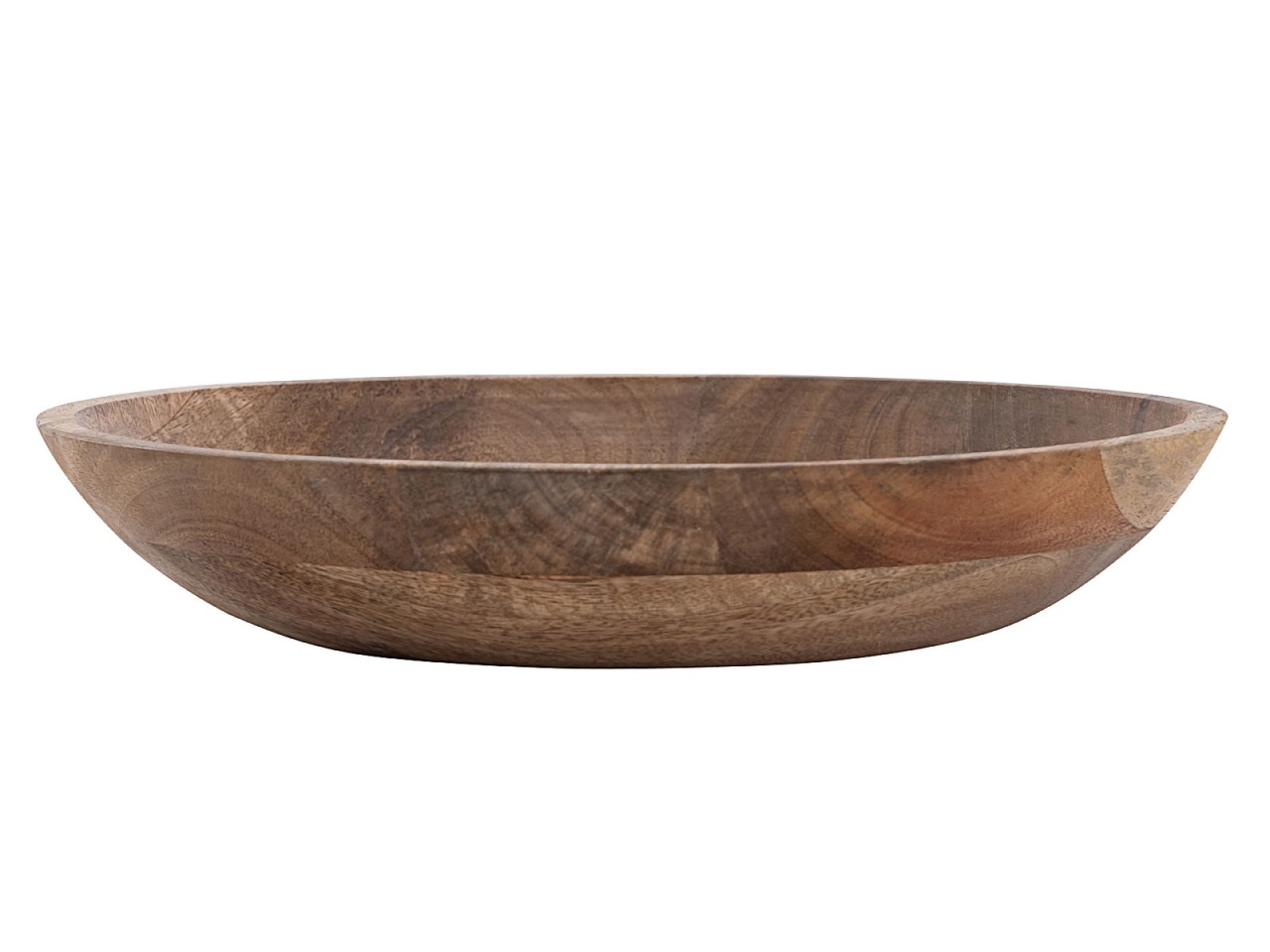 Holzschale Dekoschale rund ø25 o. 30cm H6cm modern schlicht Mangoholz massiv