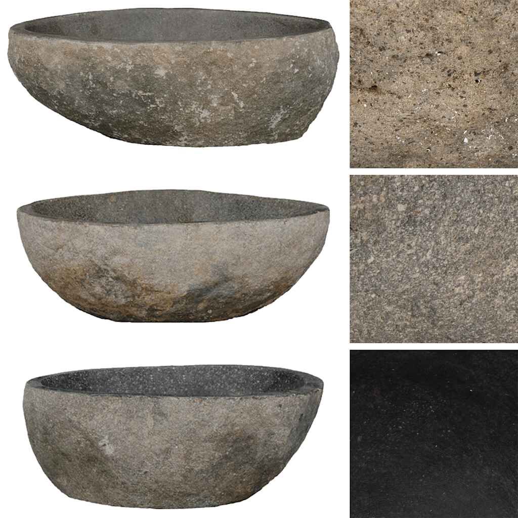 Waschbecken Flussstein Oval (29-38)x(24-31) cm
