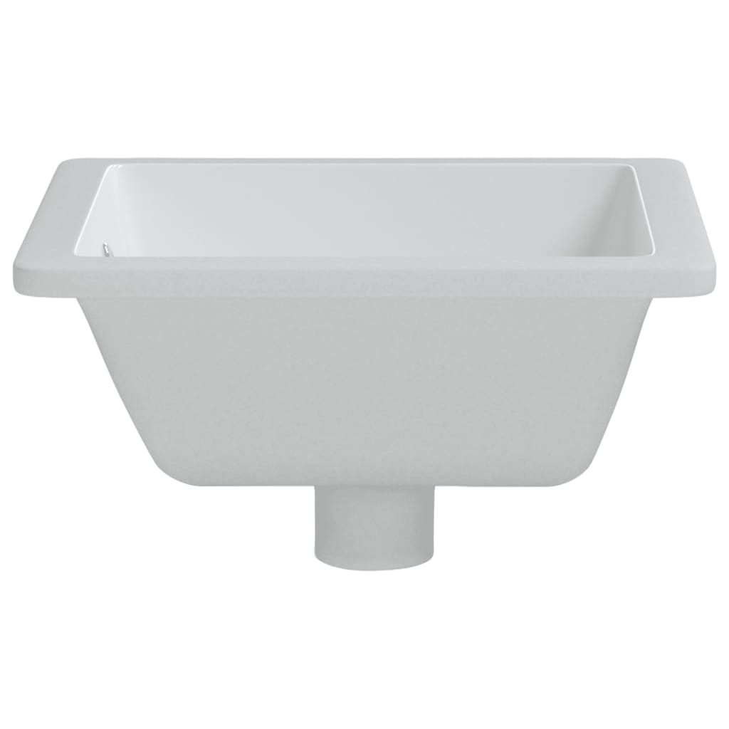 Waschbecken weiß 39x30x18,5 cm rechteckig Keramik modern Badezimmer pflegeleicht Waschbecken weiß 39x30x18,5 cm rechteckig Keramik modern Badezimmer pflegeleicht