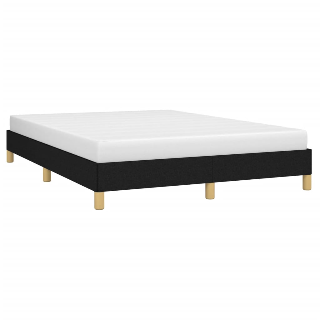 Bettgestell 140x190 cm Schwarz Weiches Stoffdesign für stilvolles Ambiente