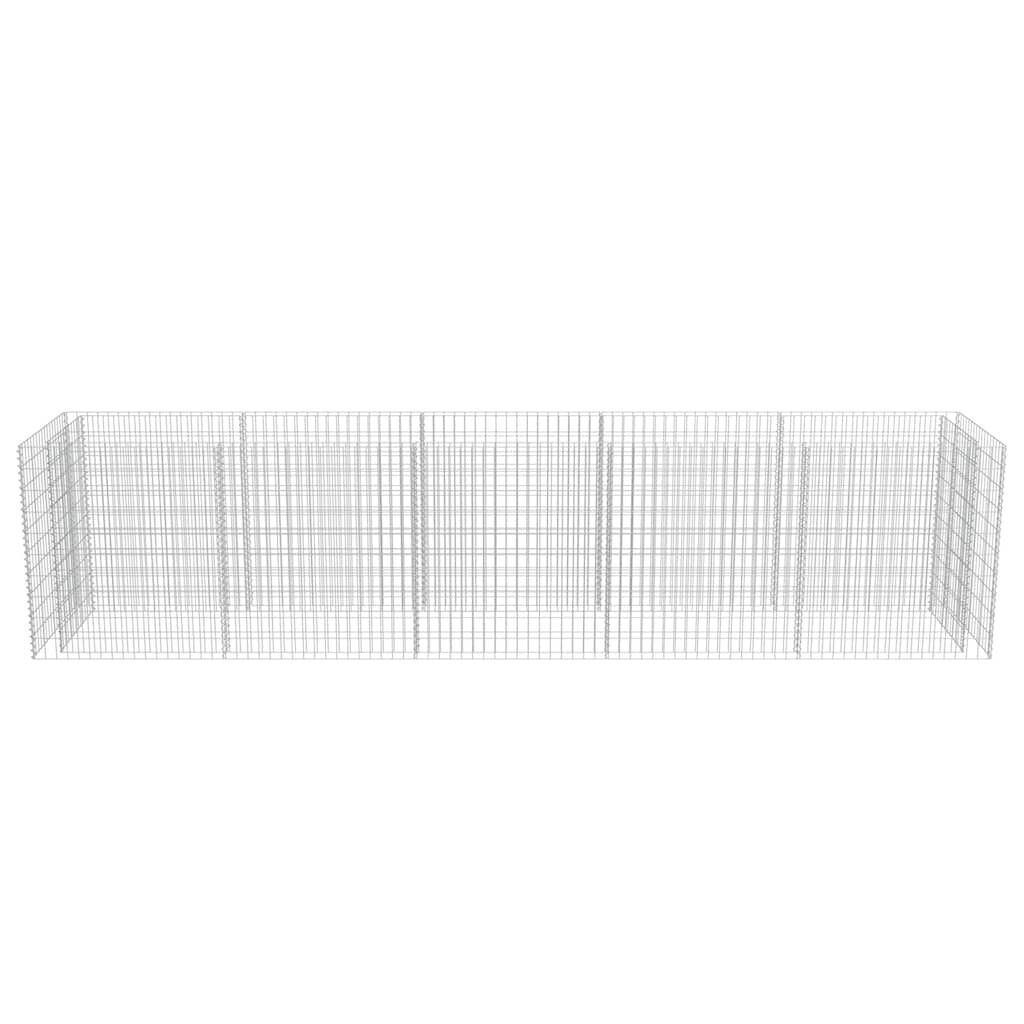 vidaXL Gabionen-Hochbeet Verzinkter Stahl 450×90×100 cm