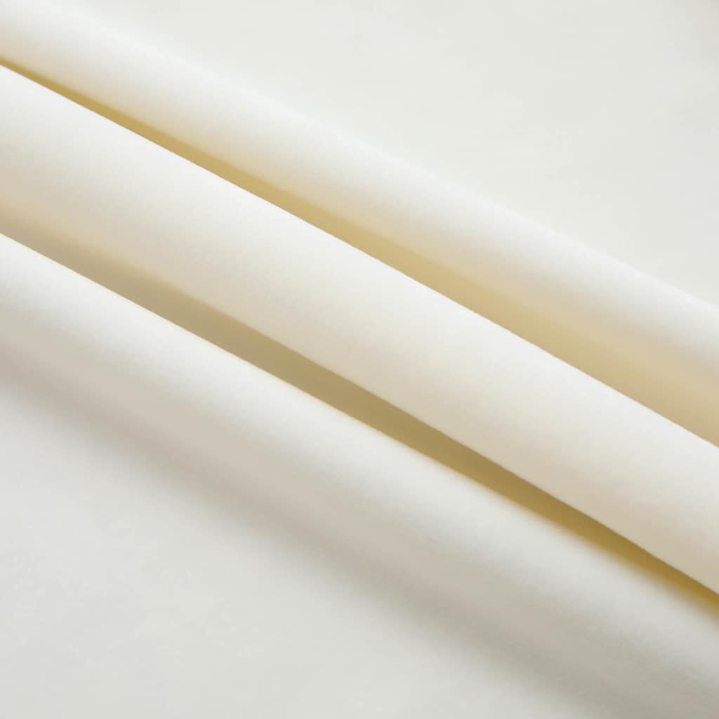Verdunkelungsvorhänge mit Haken 2 Stk. Samt Creme 140x175cm