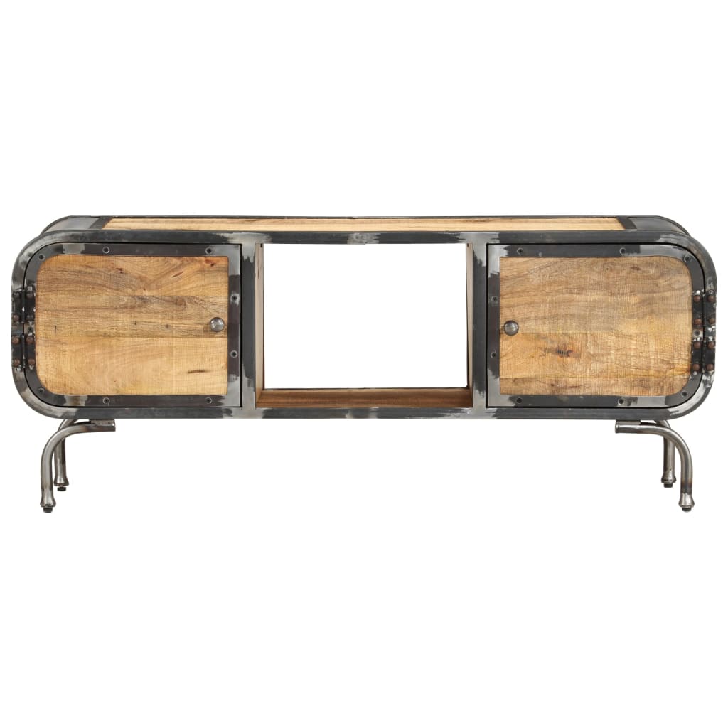 TV-Schrank Mangoholz 110x30x42 cm Massivholz Industrie Design