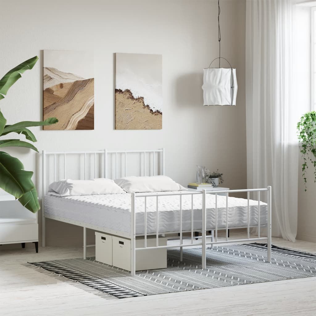 Komfortmatratze Weiß 120x200 cm aus Schaumstoff H2 H3 ergonomisches Liegen