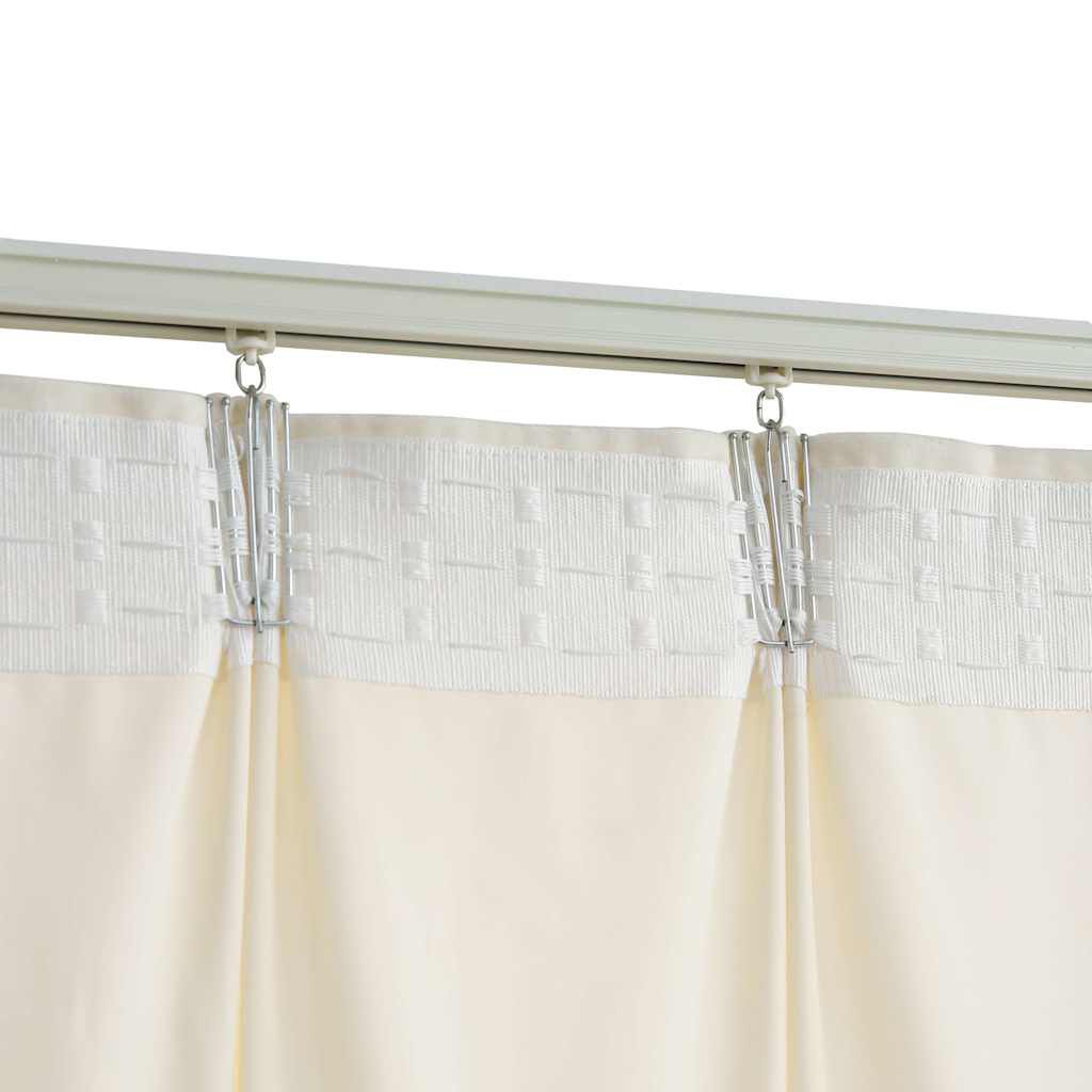 Verdunkelungsvorhänge mit Haken 2 Stk. Samt Creme 140x175cm