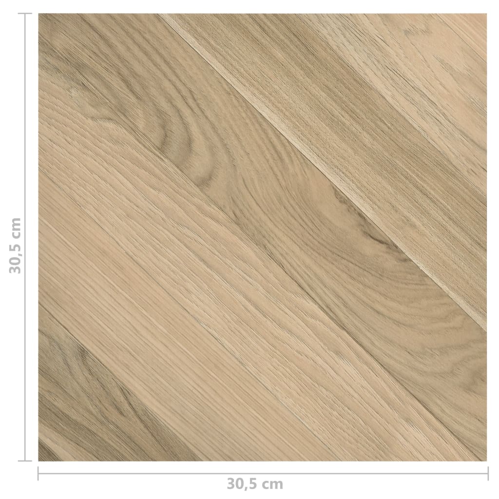 PVC-Fliesen Selbstklebend 55 Stk. 5,11 m² Braun Gestreift  Pflegeleicht modern