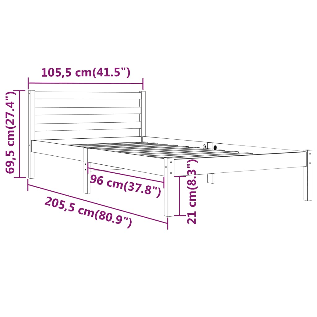 Bettgestell Bettrahmen Tagesbett Einzelbett Lattenrost Kiefernholz 100x200cm Bettgestell Bettrahmen Tagesbett Einzelbett Lattenrost Kiefernholz 100x200cm