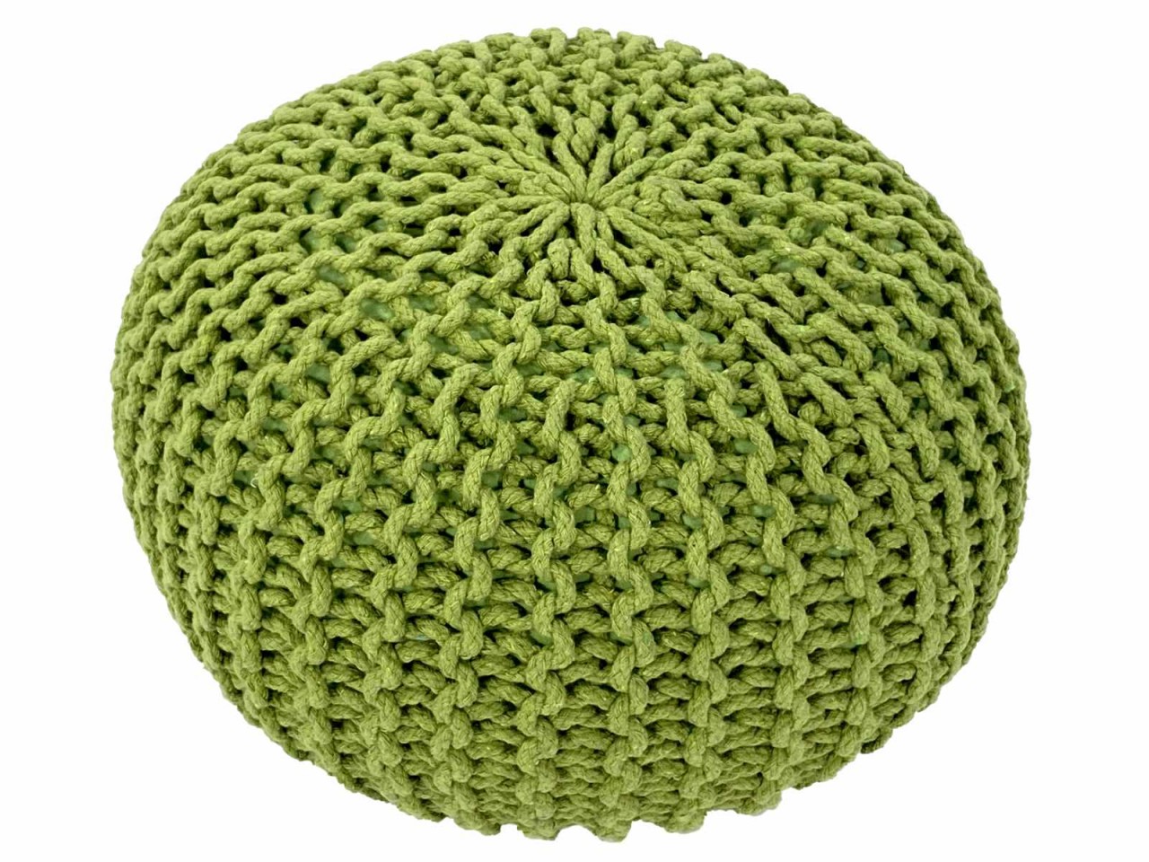 Sitzhocker Pouf SET 2 Stück Ø 55 cm H 37 cm Strickhocker Bodenkissen Grobstrick-Optik nachhaltig Sitzhocker Pouf SET 2 Stück Ø 55 cm H 37 cm Strickhocker Bodenkissen Grobstrick-Optik nachhaltig