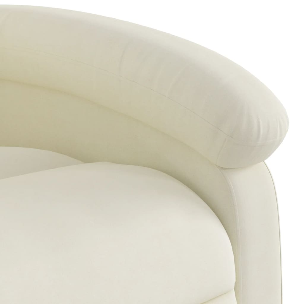 Relaxsessel mit Samtbezug Creme Zeitloses Design Bequemlich Modern stilvoll