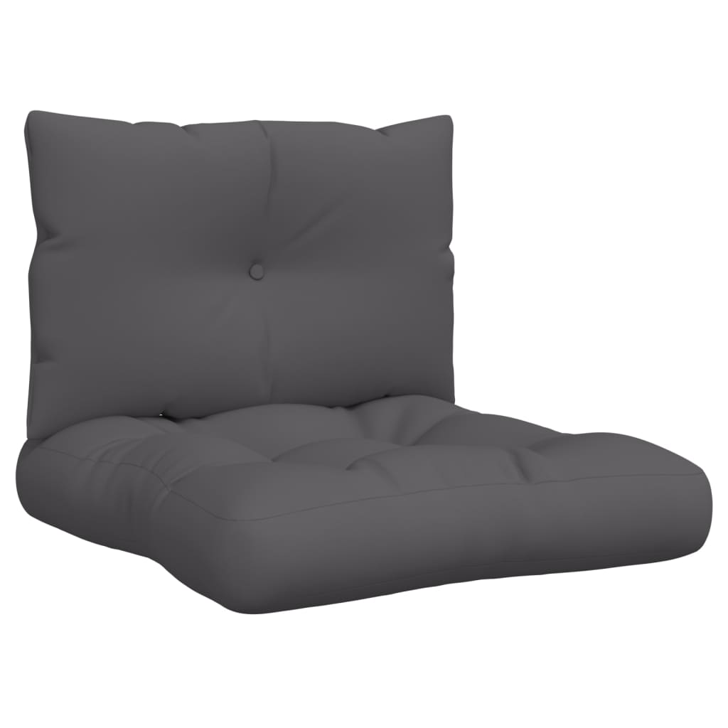 Palettenkissen 2 tlg. Anthrazit Outdoor wasserabweisend 60x61x10 cm und 60x38x13 cm