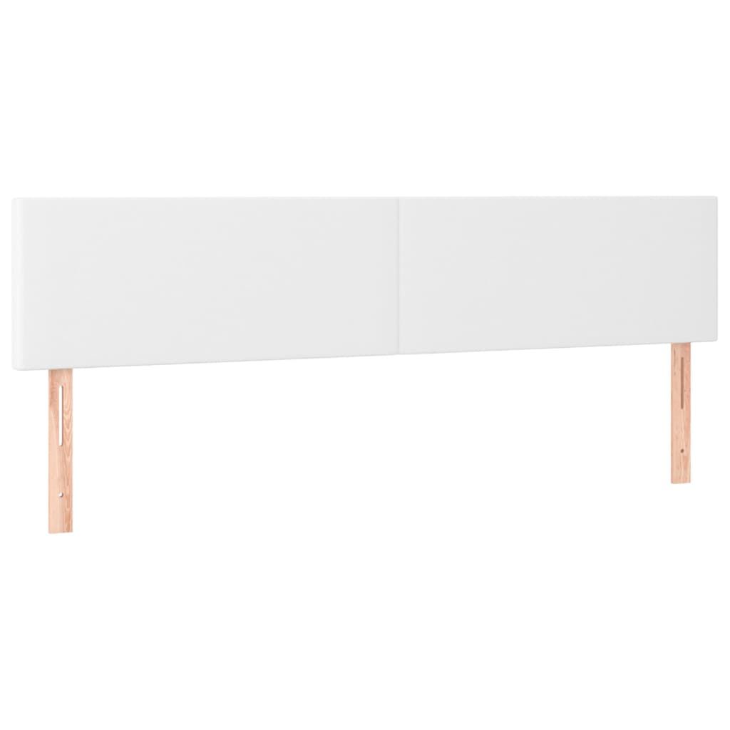 Kopfteil 2er Set Weiß 90x5x78/88 cm Kunstleder modern und gepolstert