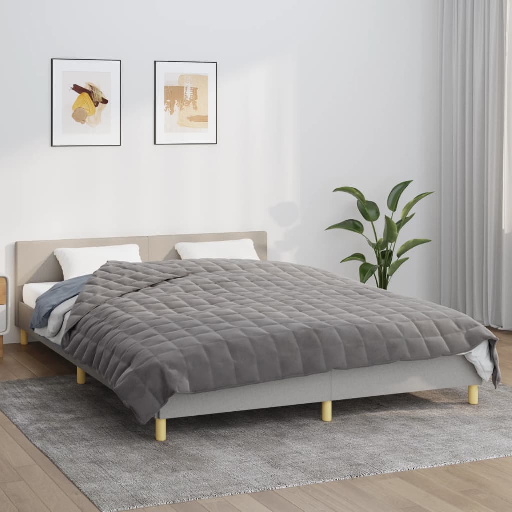 vidaXL Gewichtsdecke Grau 220 x 240 cm 15 kg Stoff