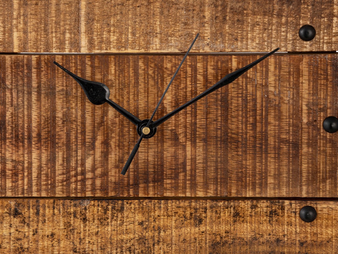 Holzuhr Wanduhr 30x30cm Holz Wohnzimmer lautlos quadratisch aus Mangoholz massiv