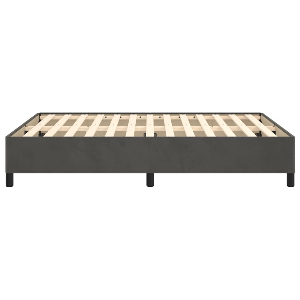 Bettgestell ohne Matratze Dunkelgrau 140x200 cm Samt