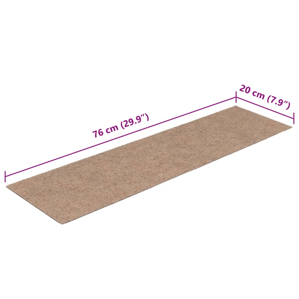 Selbstklebende Stufenmatten Rechteckig Hellbraun 15 Stk 76x20 cm Selbstklebende Stufenmatten Rechteckig Hellbraun 15 Stk 76x20 cm