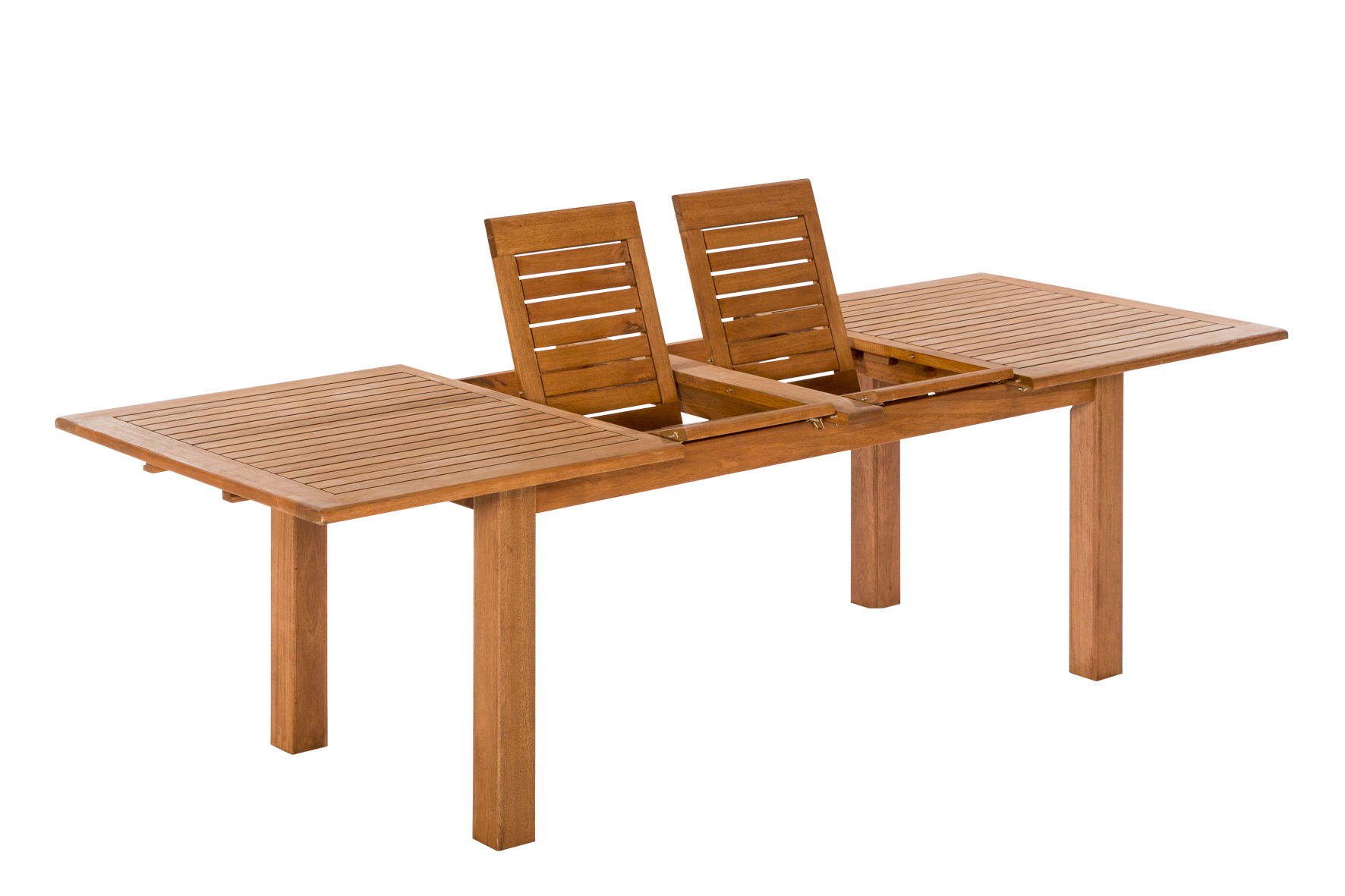 Comodoro Set 13tlg.
6 Comodoro Klappsessel, Rückenlehne 5-fach verstellbar, 6 Wendekissen grün kariert/uni,
1 Doppelausziehtisch, 180 (220/260) x 100 cm
FSC ® Eukalyptusholz