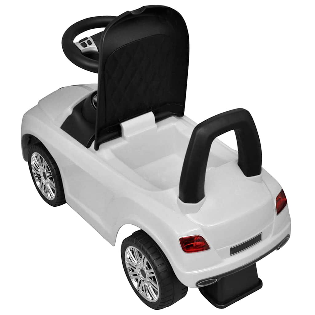 Kinder Tretauto weiß robustes Fahrzeug für Garten und Hof