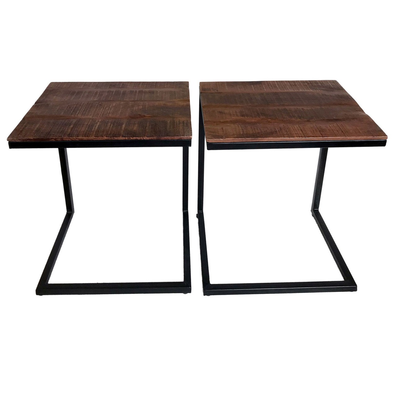 Couchtisch 2er Set B 40 H 51 cm Wohnzimmer-Tisch-Set Beistelltisch Atlanta Metall Gestell Couchtisch 2er Set B 40 H 51 cm Wohnzimmer-Tisch-Set Beistelltisch Atlanta Metall Gestell