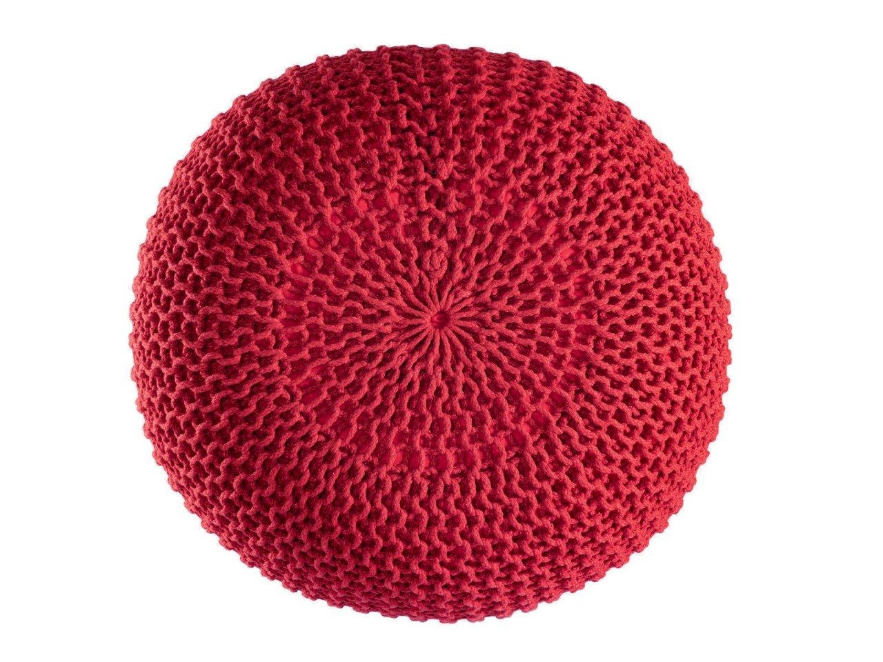 Sitzpouf ø55cm Pouf Strickhocker Strickpouf PREMIUM Innen Terrasse Pool Garten nachhaltig