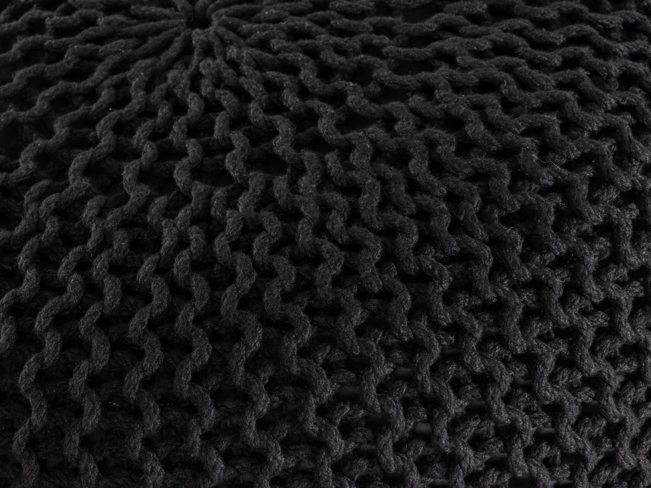 Sitzpouf ø55cm Pouf Strickhocker Strickpouf PREMIUM Innen Terrasse Pool Garten nachhaltig