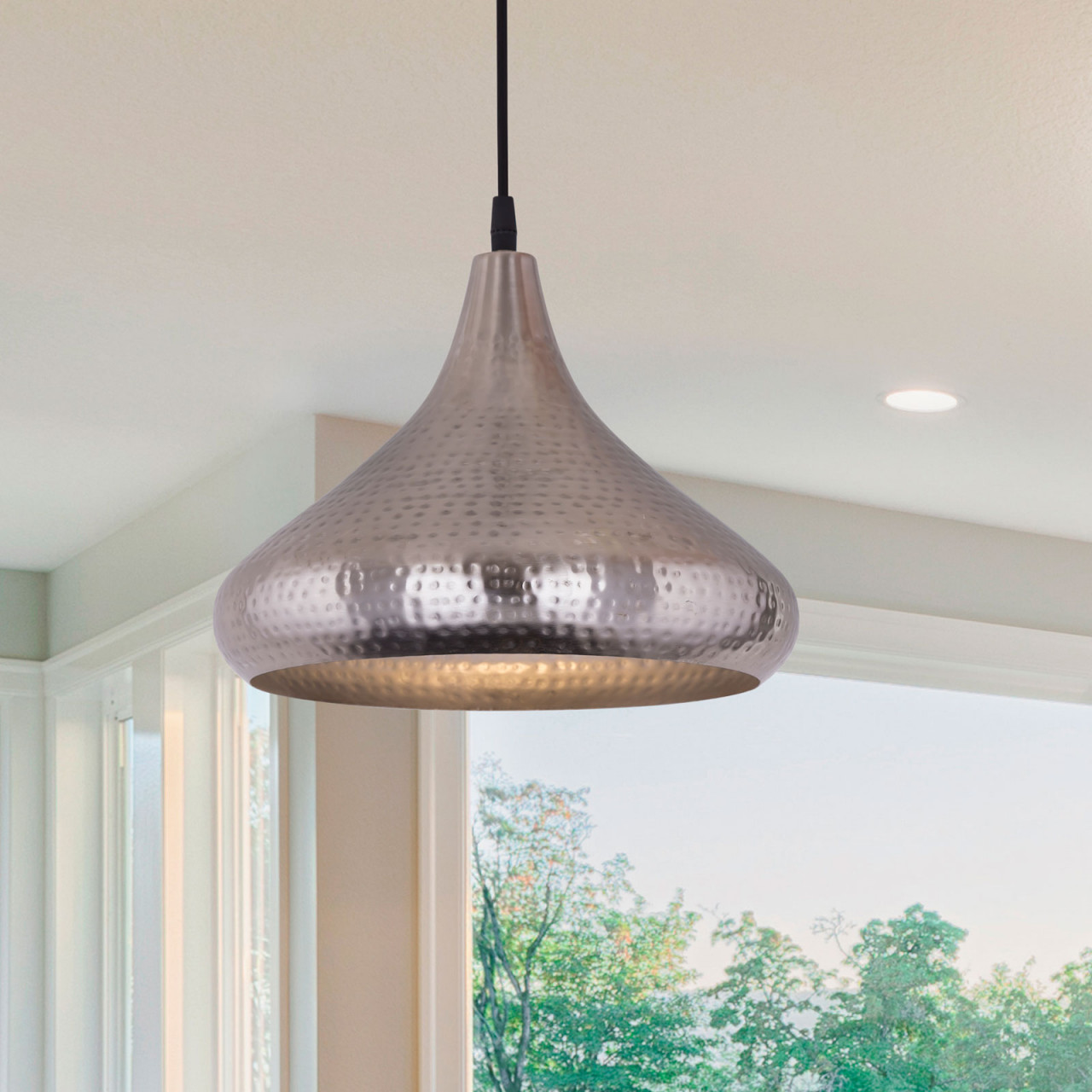 Hängelampe Pendelleuchte Metall Hängeleuchte Esstisch-Deckenlampe Tropfenform gold/silber Vintage