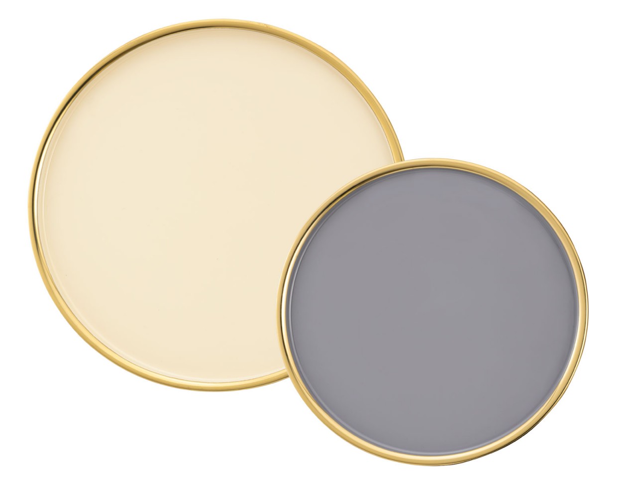 Beistelltisch 2er Set Satztisch rund ø 49/41 H 37/29 cm Dekotische Sofatisch Glamira Couchtisch gold