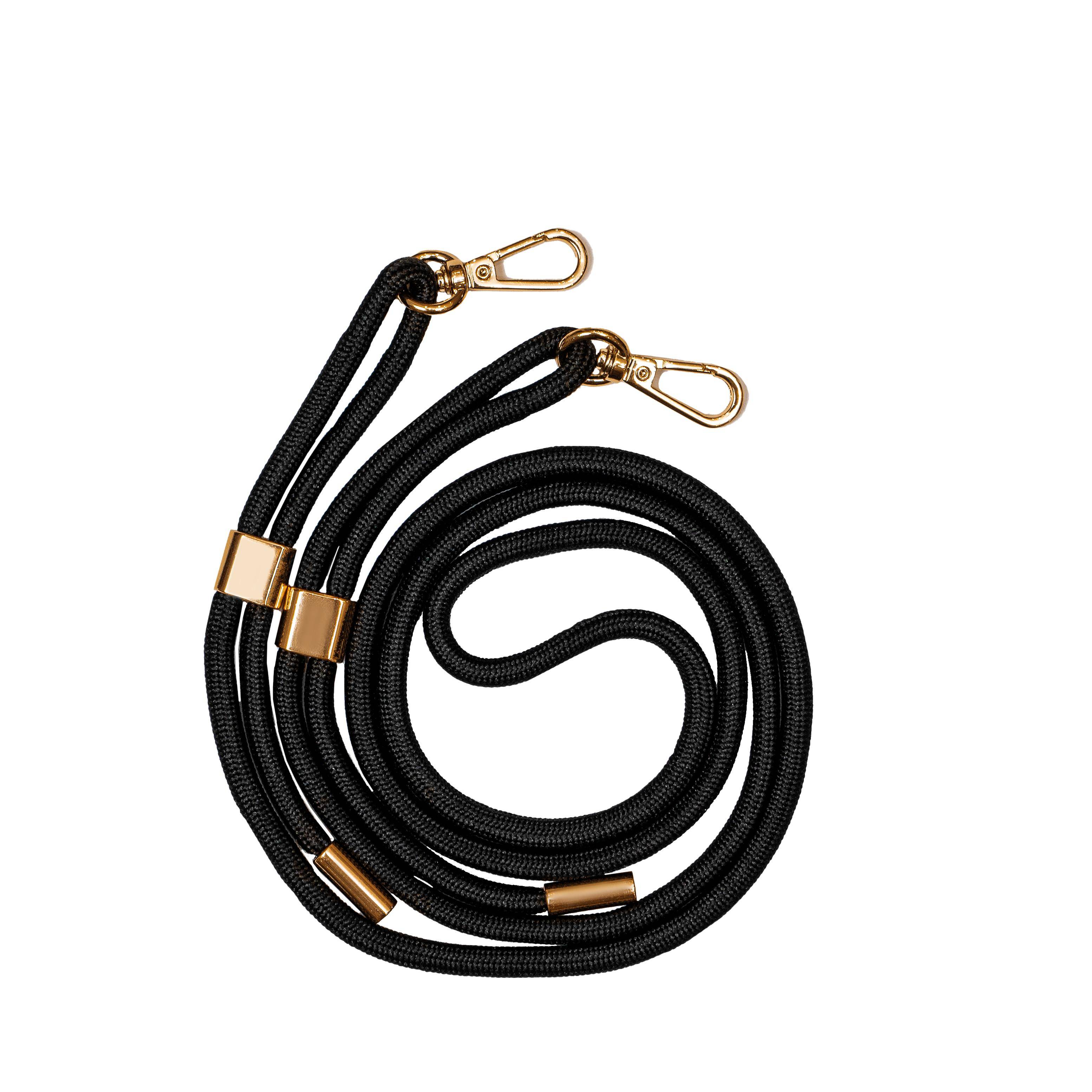 Handykette Kordel Noa pro Schwarz mit Gold