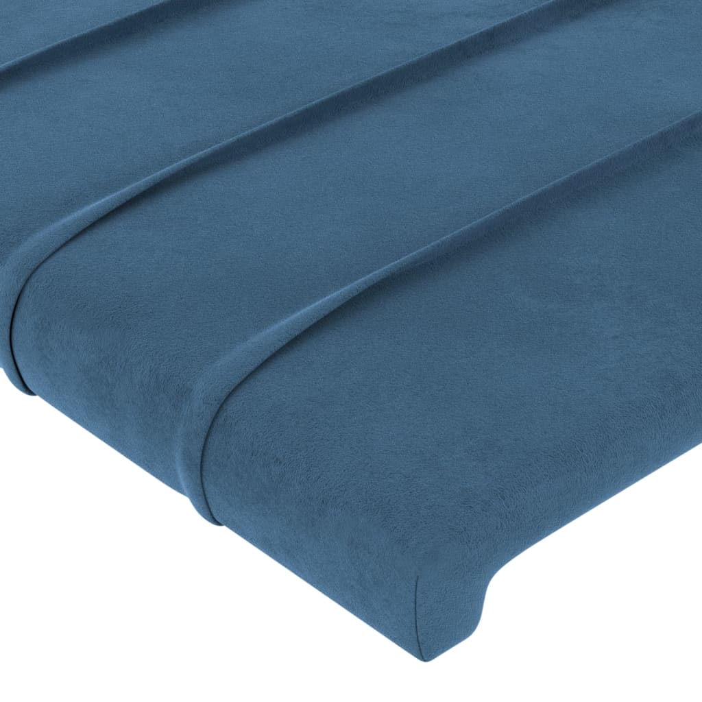 Kopfteile 2 Stk. Dunkelblau 90x5x78/88 cm Samt Weich Elegant Komfortabel 
