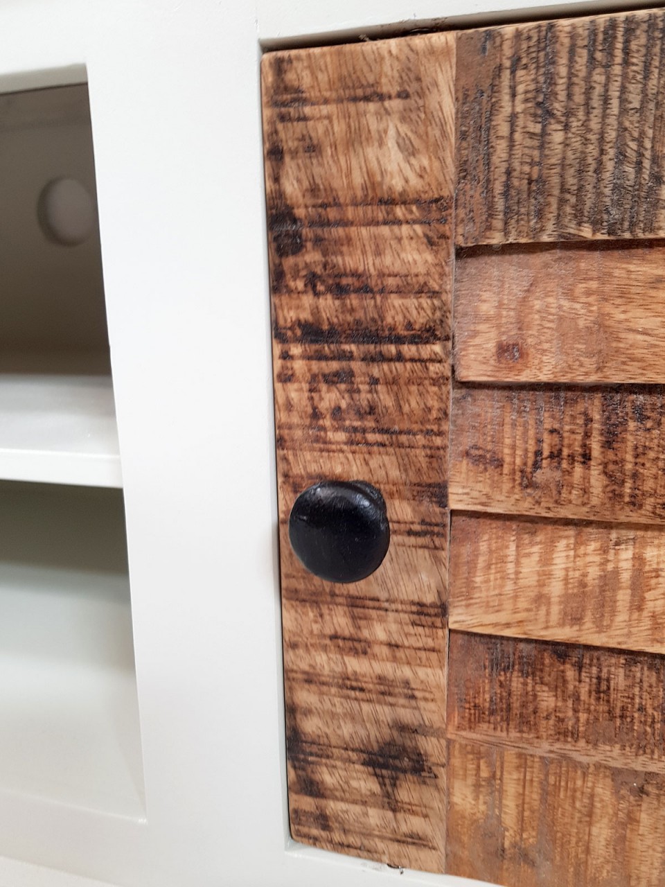 TV Lowboard TV Schrank B 114 H 45 cm Massivholz Fernsehschrank Ibiza weiß Mangoholz massiv TV Lowboard TV Schrank B 114 H 45 cm Massivholz Fernsehschrank Ibiza weiß Mangoholz massiv