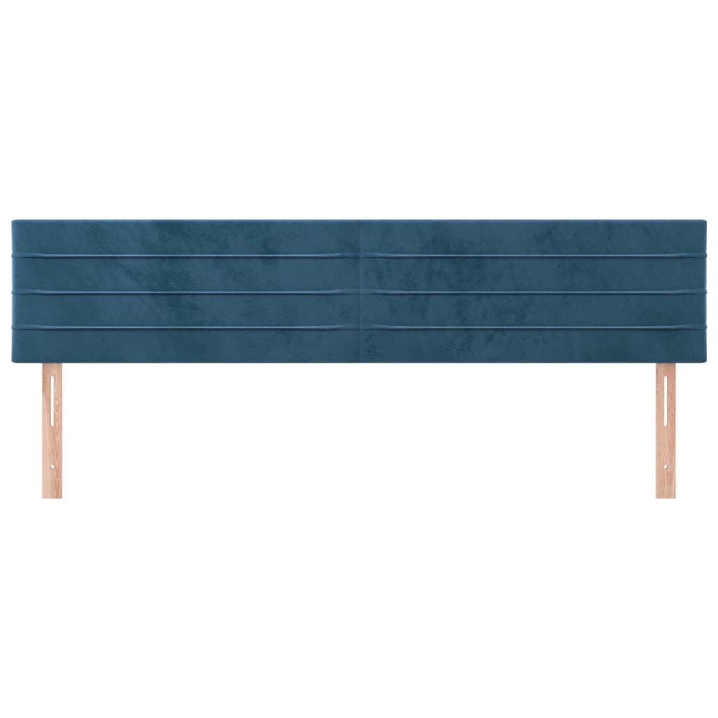 Kopfteile 2 Stk. Dunkelblau 90x5x78/88 cm Samt Weich Elegant Komfortabel  Kopfteile 2 Stk. Dunkelblau 90x5x78/88 cm Samt Weich Elegant Komfortabel