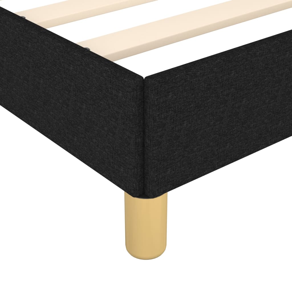 Bettgestell 140x190 cm Schwarz Weiches Stoffdesign für stilvolles Ambiente