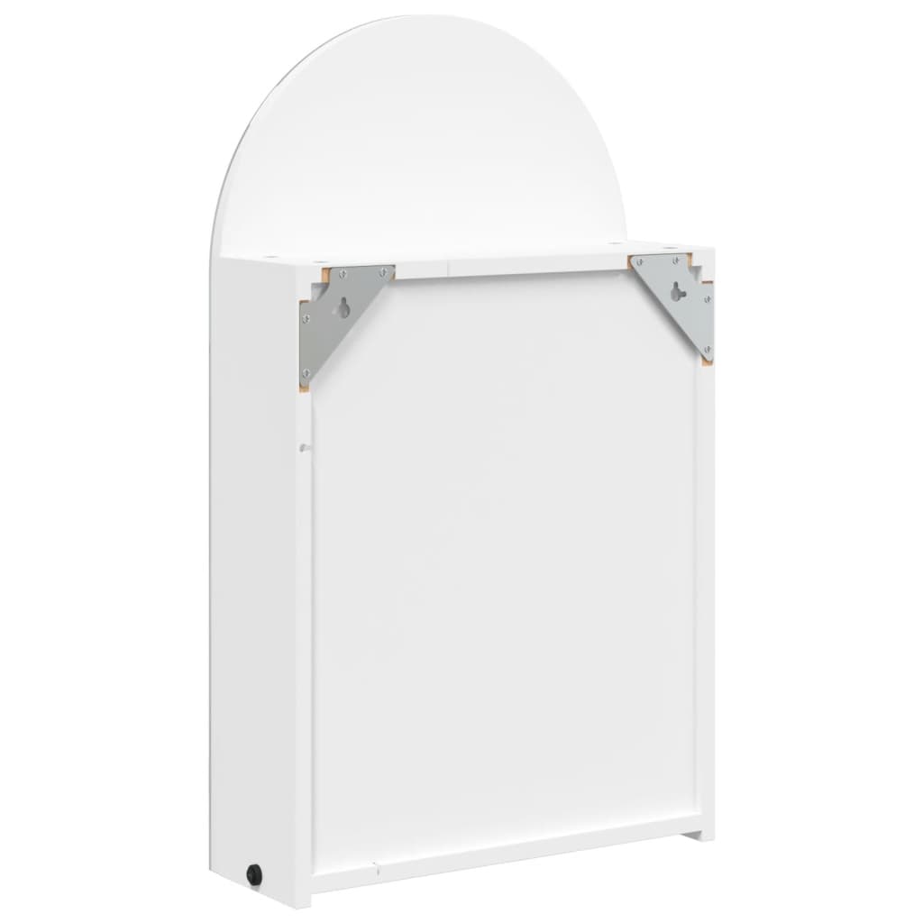 Spiegelschrank LED Gewölbt Weiß 42x13x70 cm Modern funktional Stilvoll 