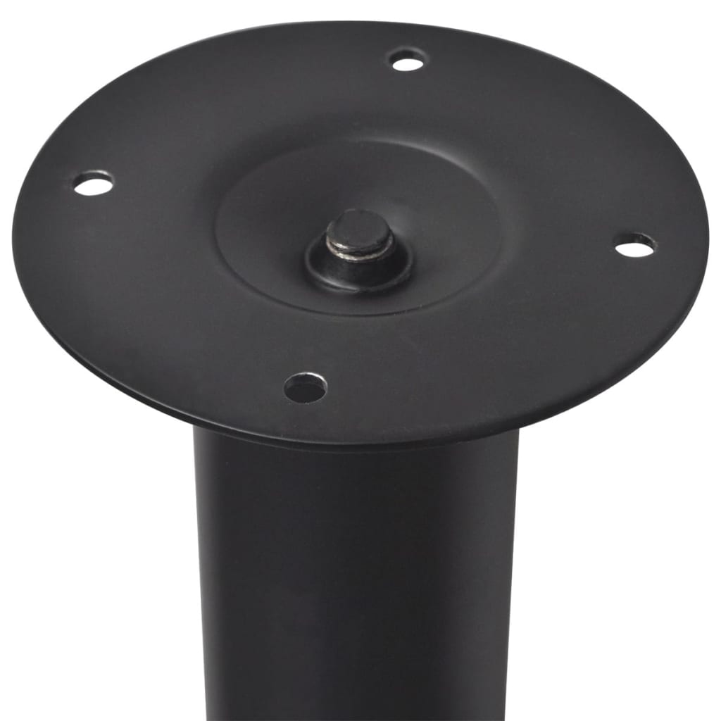 Teleskop Tischfuß 2er Set schwarz 710 mm bis 1100 mm stabil höhenverstellbar