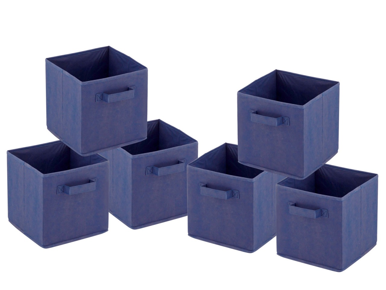 Aufbewahrungsboxen faltbar Faltbox 26x26x26 cm 6er Pack Aufbewahrungskiste quadratisch Aufbewahrungsboxen faltbar Faltbox 26x26x26 cm 6er Pack Aufbewahrungskiste quadratisch