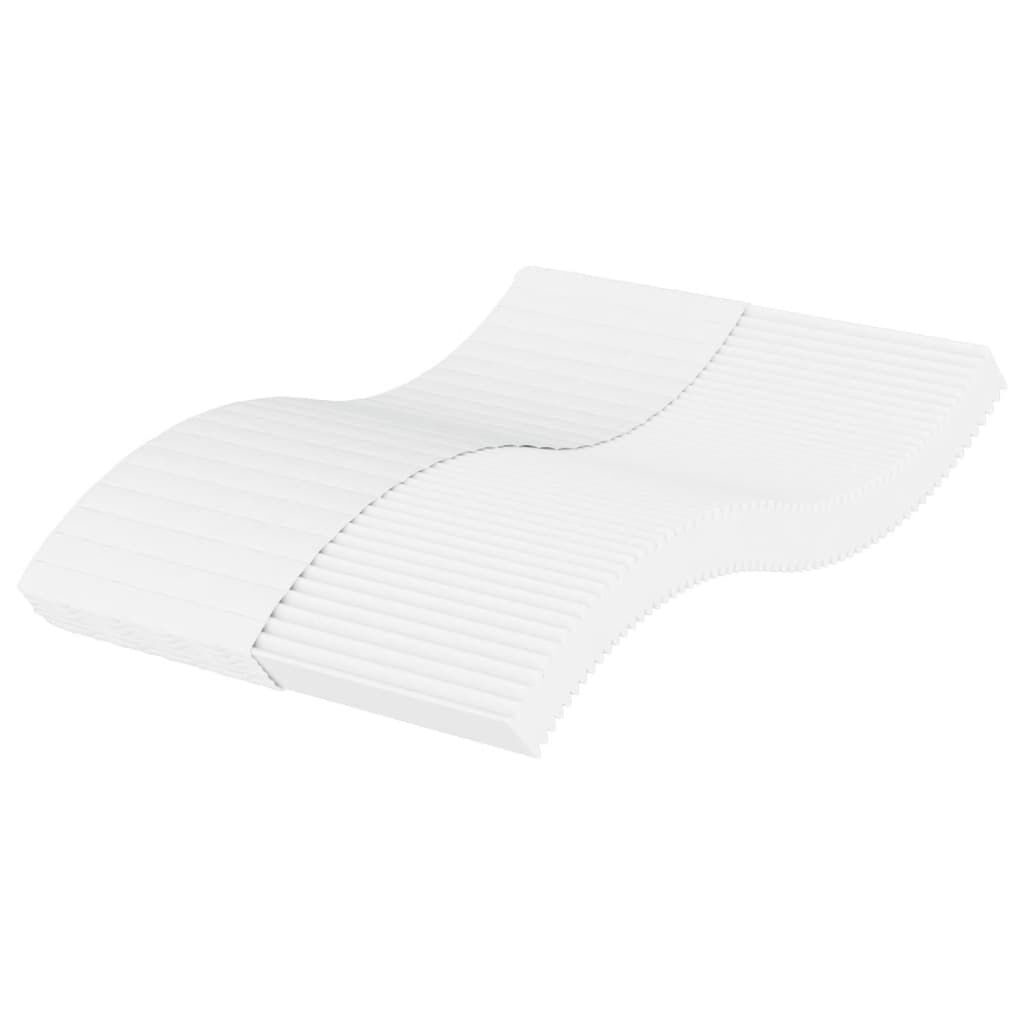 Komfortmatratze Weiß 120x200 cm aus Schaumstoff H2 H3 ergonomisches Liegen
