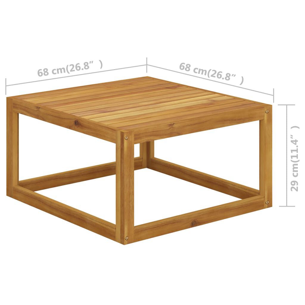 3-tlg. Garten-Lounge-Set mit Kissen Massivholz Akazie