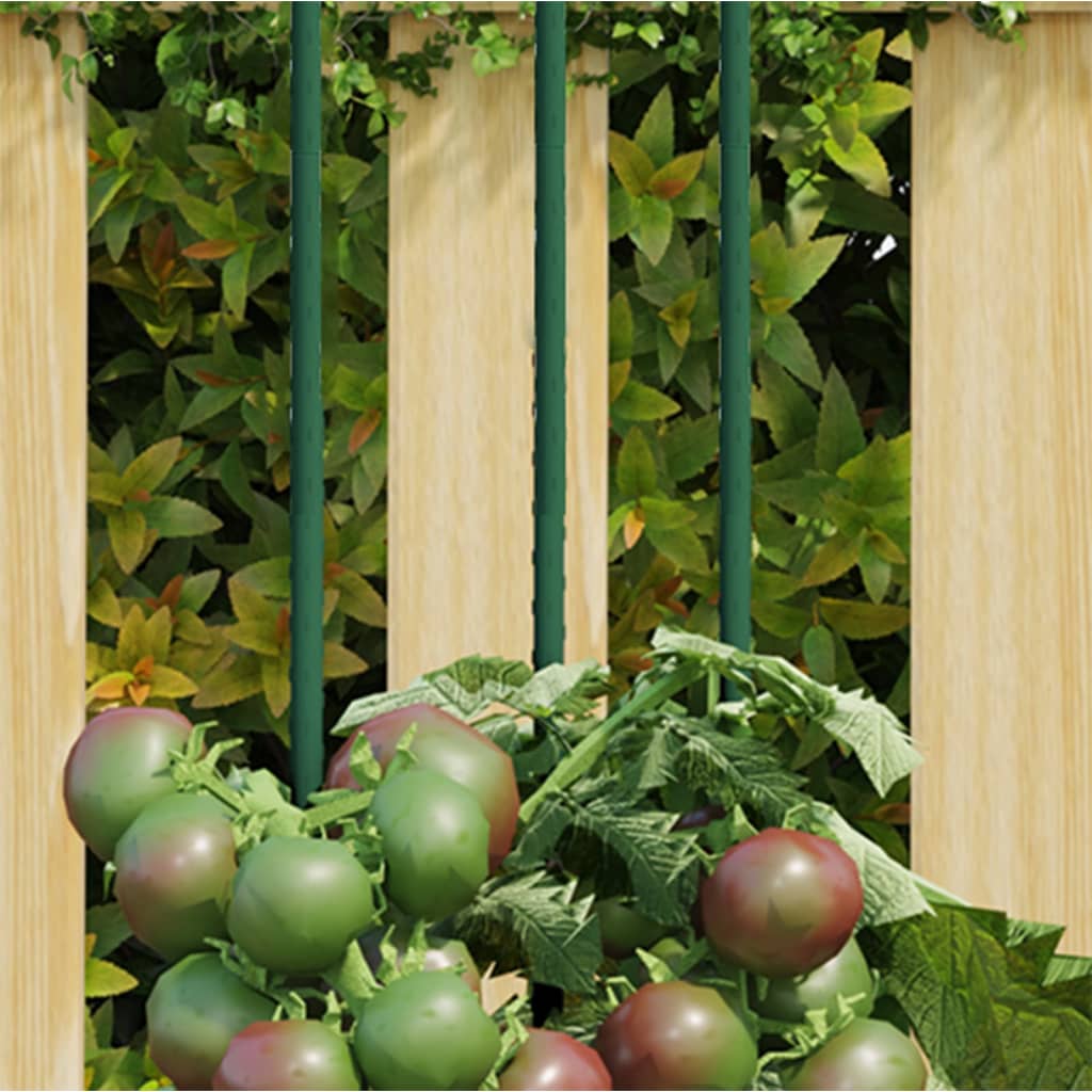 Gartenpflanzstäbe Pflanzenstützen Rankhilfe 30 Stk. Grün 90 cm Stahl