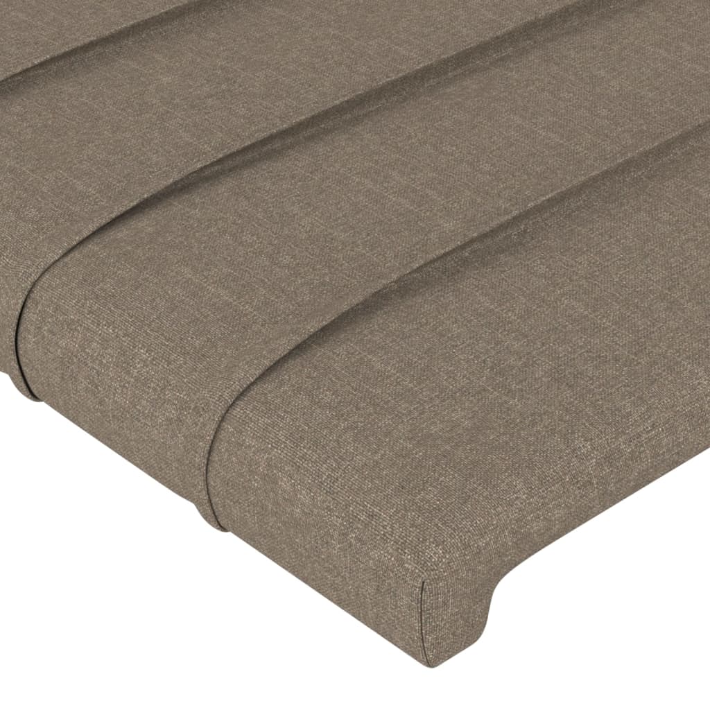 Bett Kopfteile 2er-Set Taupe 72x5x78/88 cm Stoff komfortables Schlafzimmer