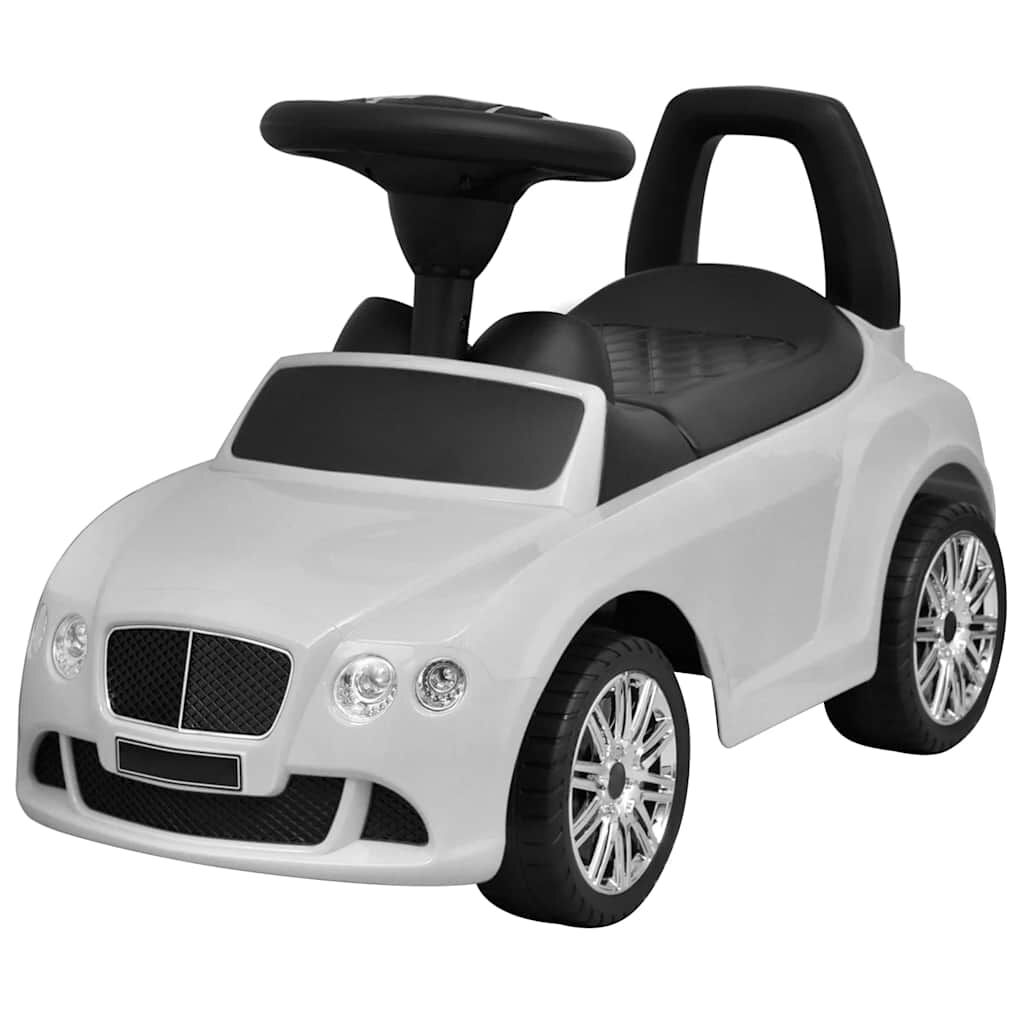 Kinder Tretauto weiß robustes Fahrzeug für Garten und Hof