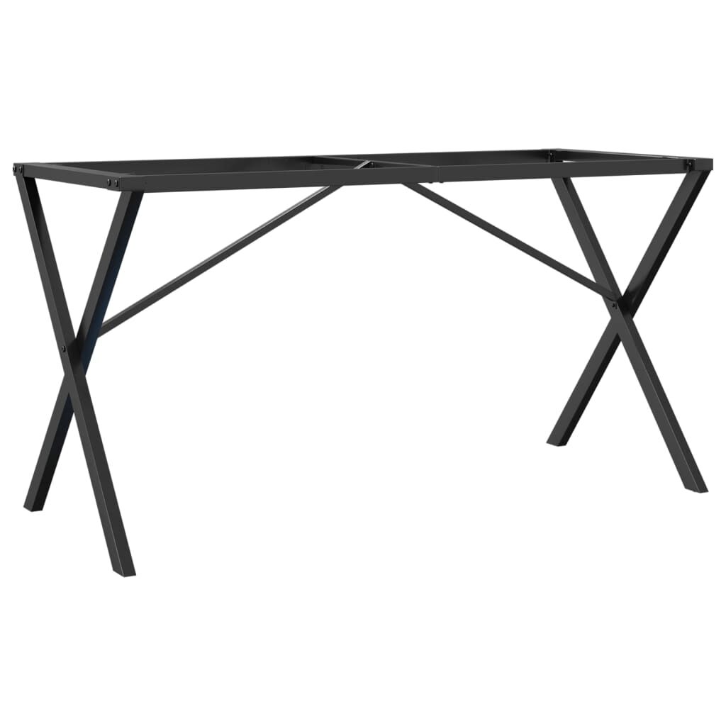 Esstisch-Gestell in X-Form 120x60x73 cm Stahl