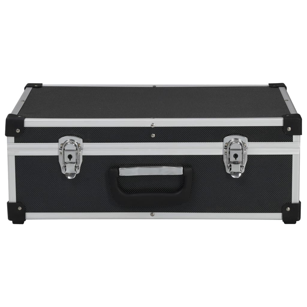 Aluminium Werkzeugkoffer Schwarz 46x33x16 cm stabil und kompakt Aluminium Werkzeugkoffer Schwarz 46x33x16 cm stabil und kompakt